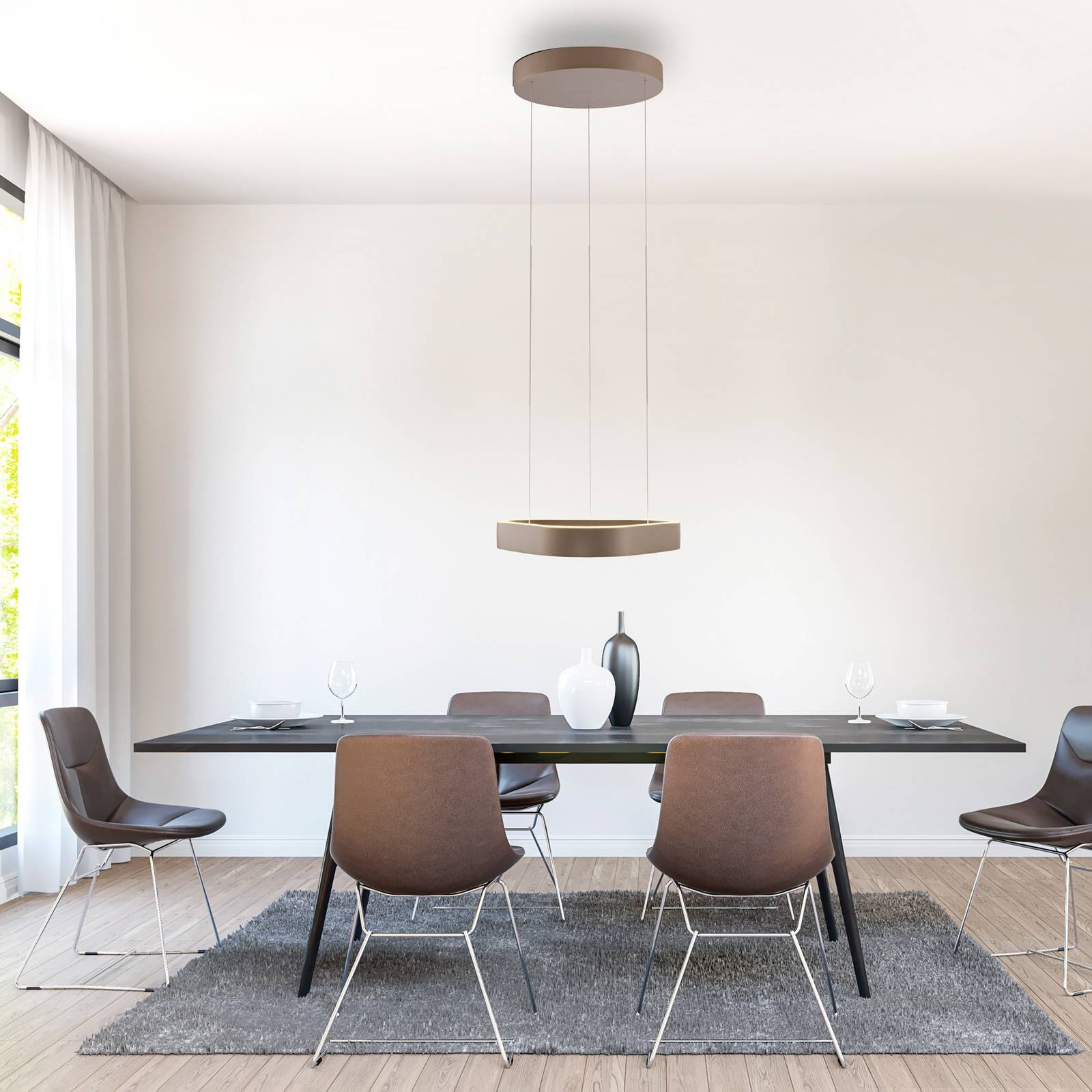 Paul Neuhaus LED-Pendelleuchte Q-Stretto, bronze, 40,8cm günstig online kaufen