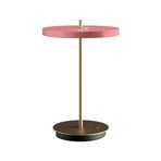 Asteria Move LED punjiva stolna lampa, ružičasta/mesing, 31 cm – UMAGE