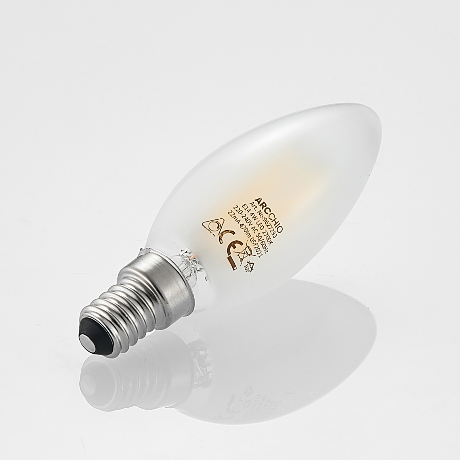 LED lamp E14 4W 2.700K kaars, dimbaar, mat