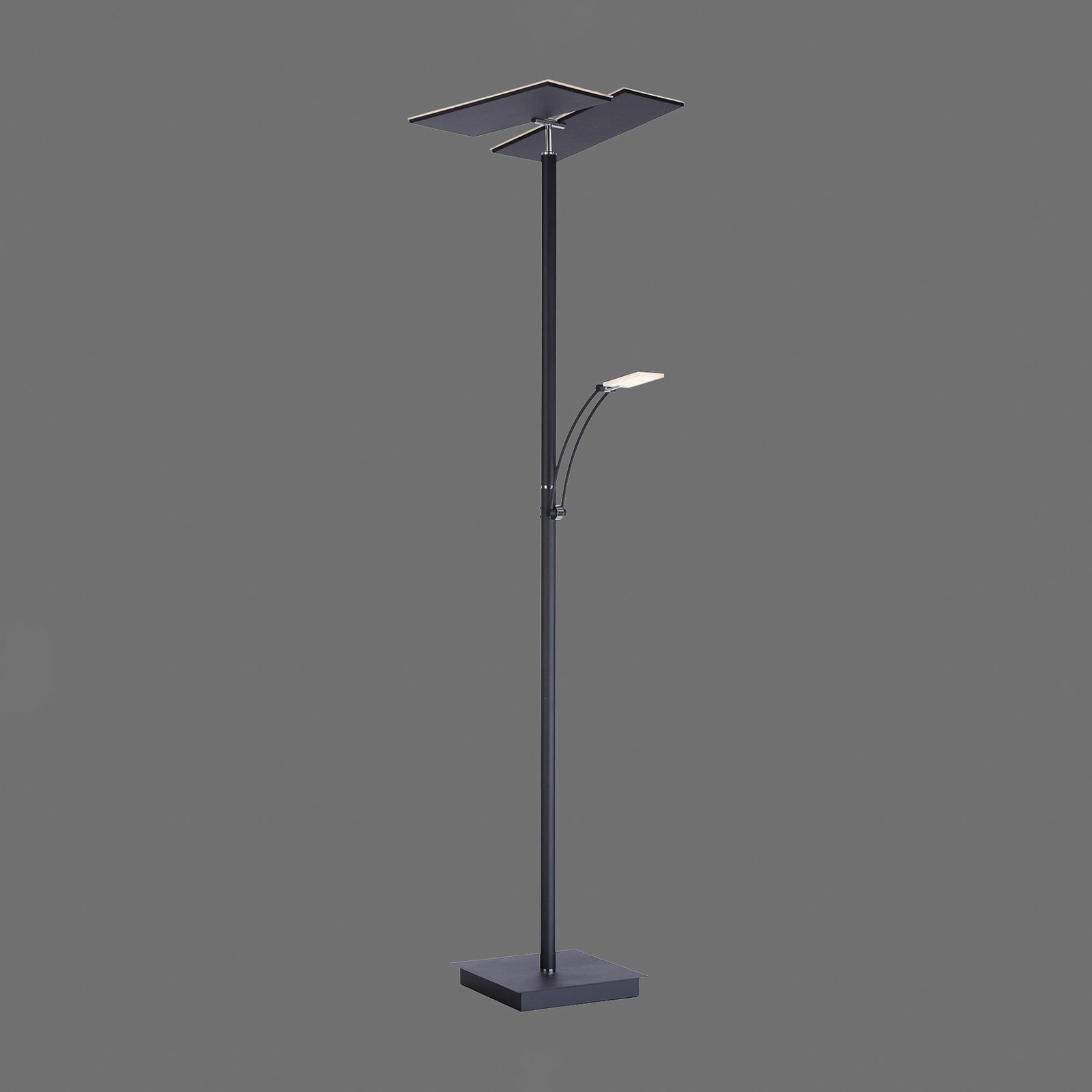 LED stojací lampa Artur, antracit, stmívatelná CCT