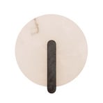 LED-vegglampe 2553, hvit/svart, Ø 25 cm, alabast