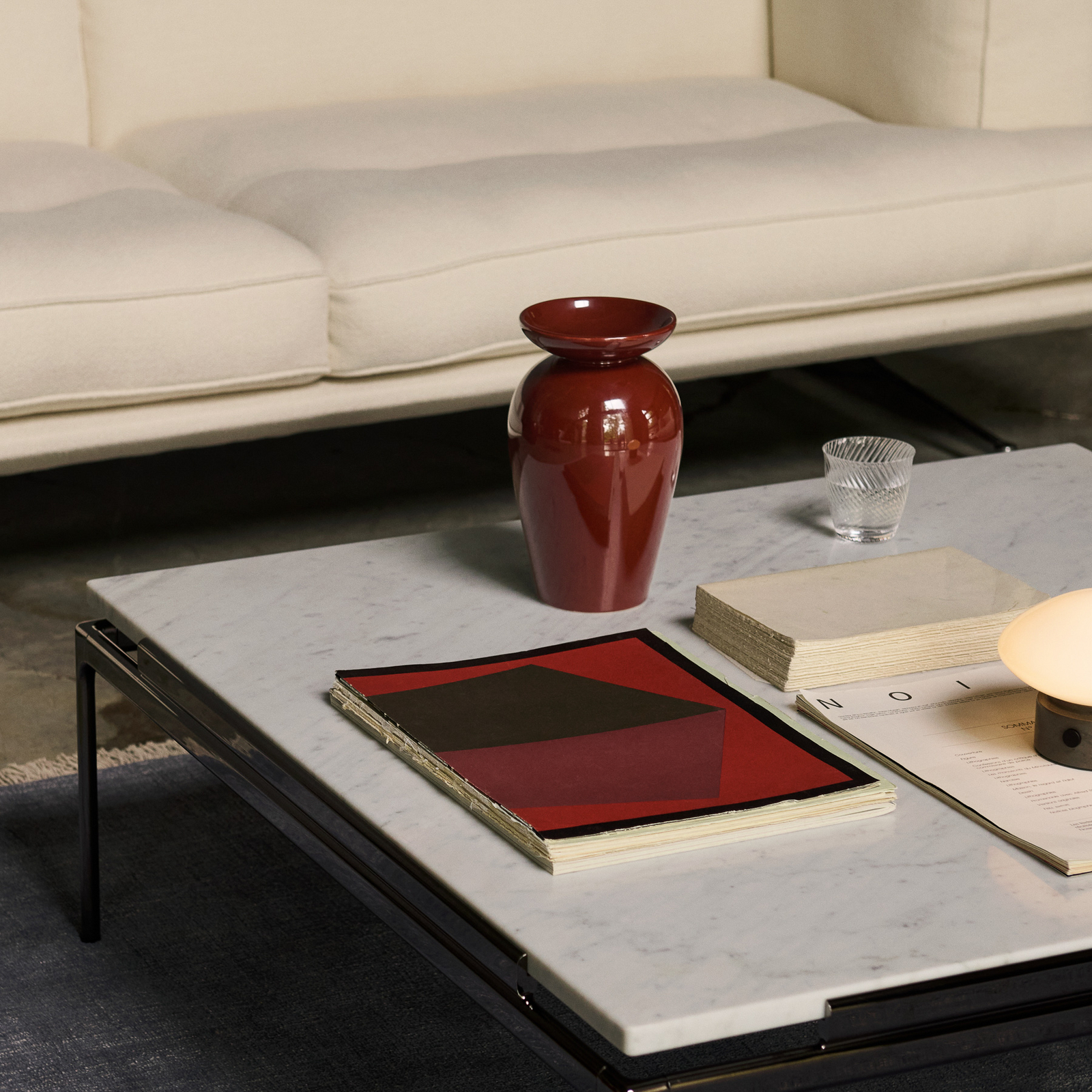 Momento JH47 Vase rotbraun 24 cm hoch Keramik - &Tradition