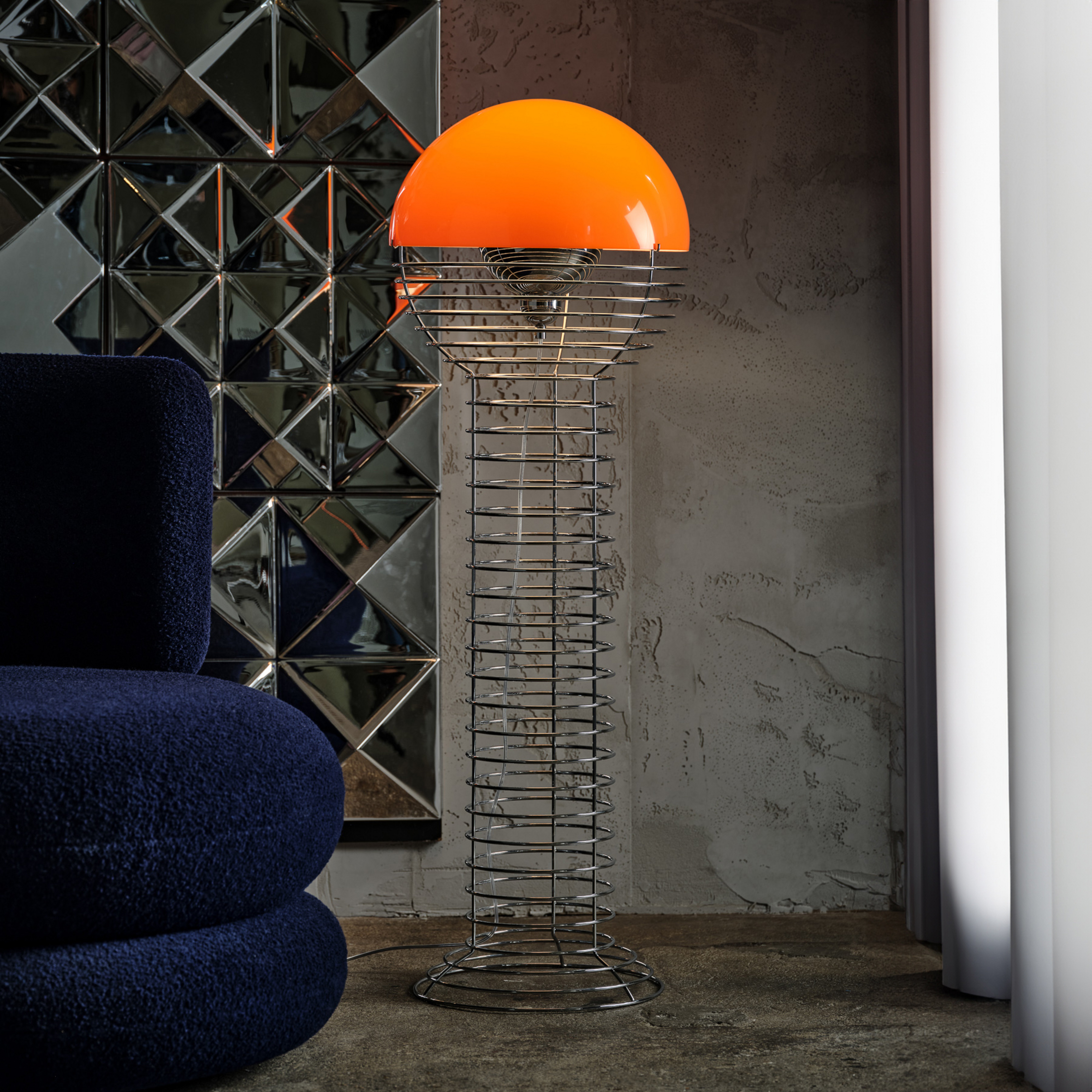 Candeeiro de pé VERPAN Wire, laranja