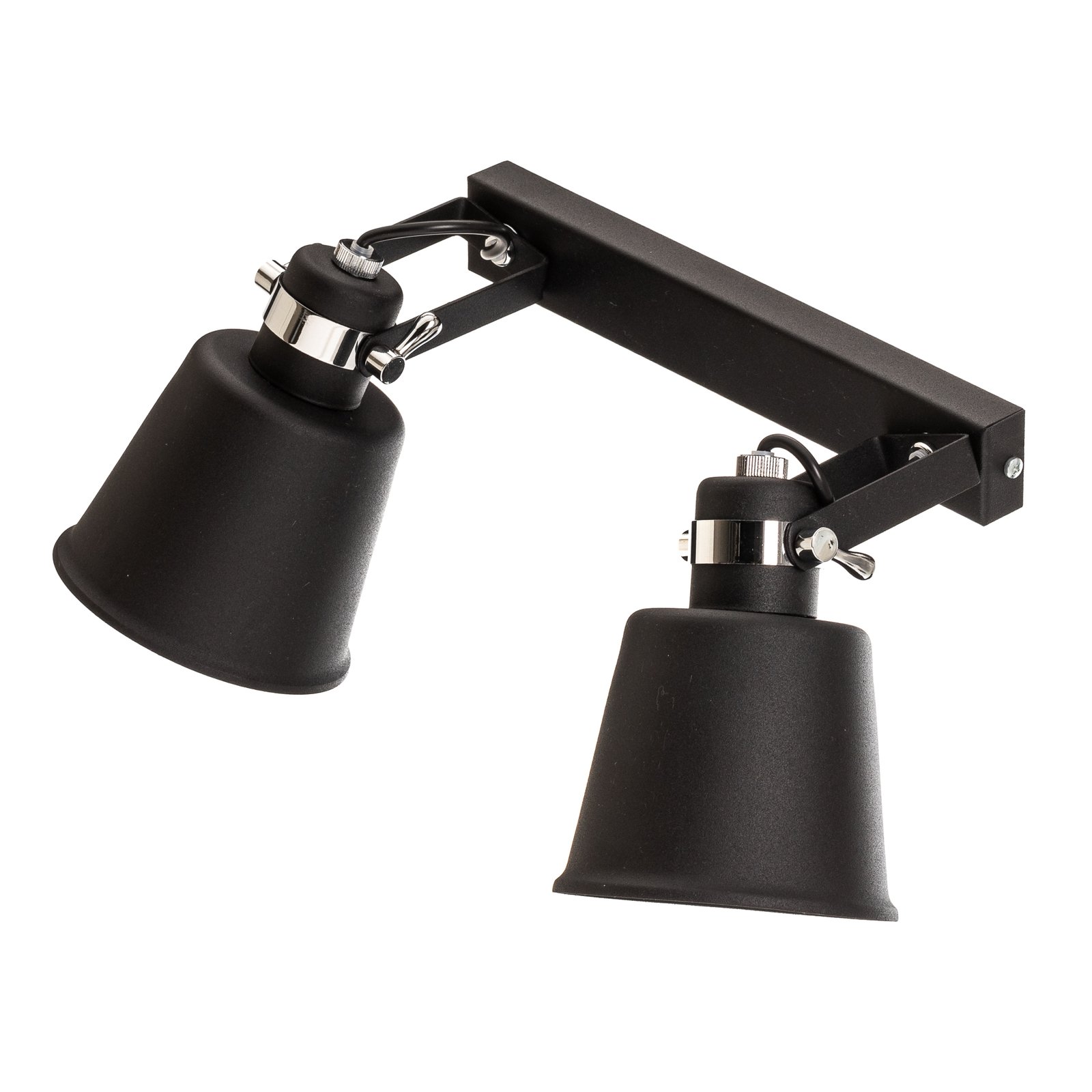 Wandspot Kerava, 2-lamps, zwart