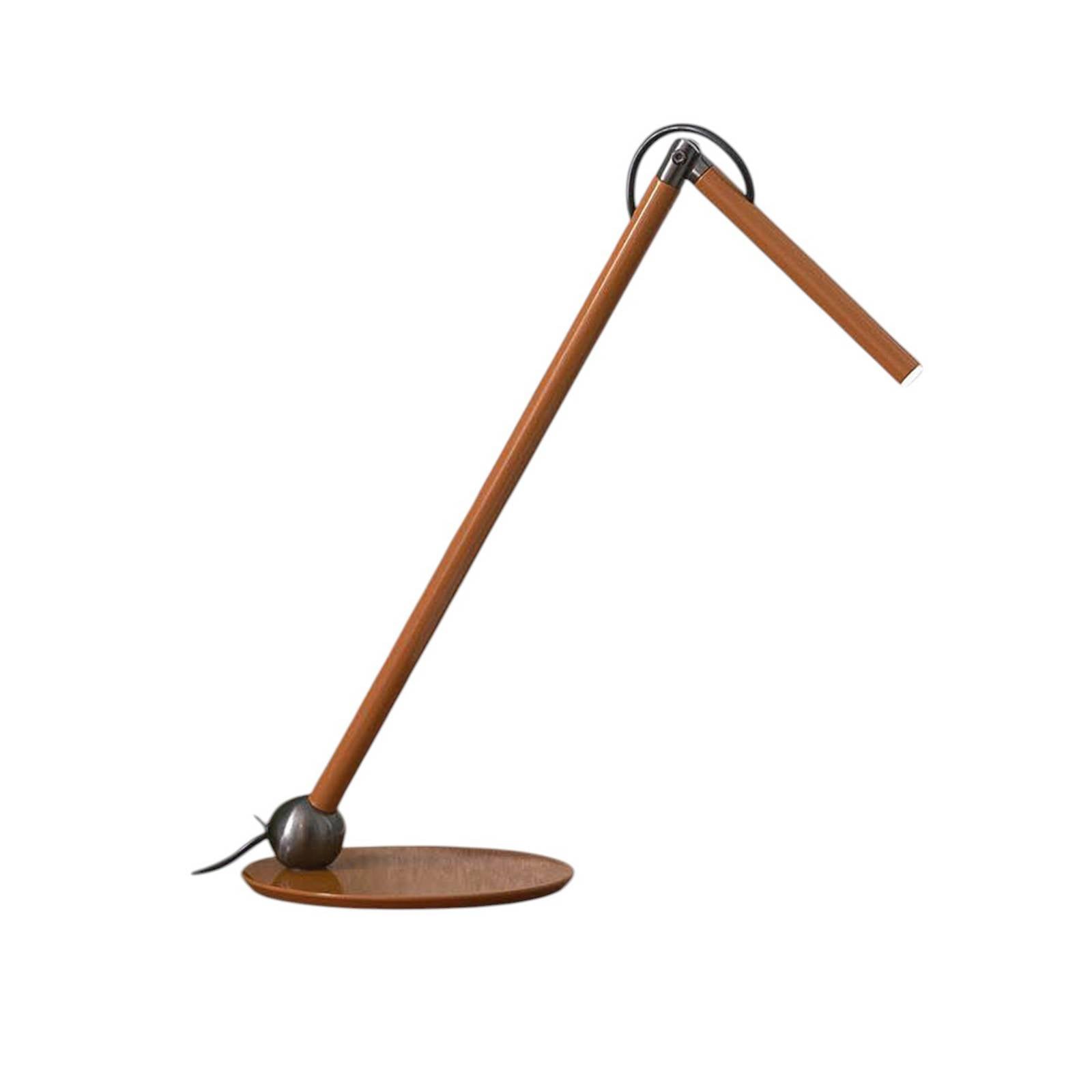 Oluce LED-Tischleuchte Calamaio, senfgelb, Metall, Höhe 37cm