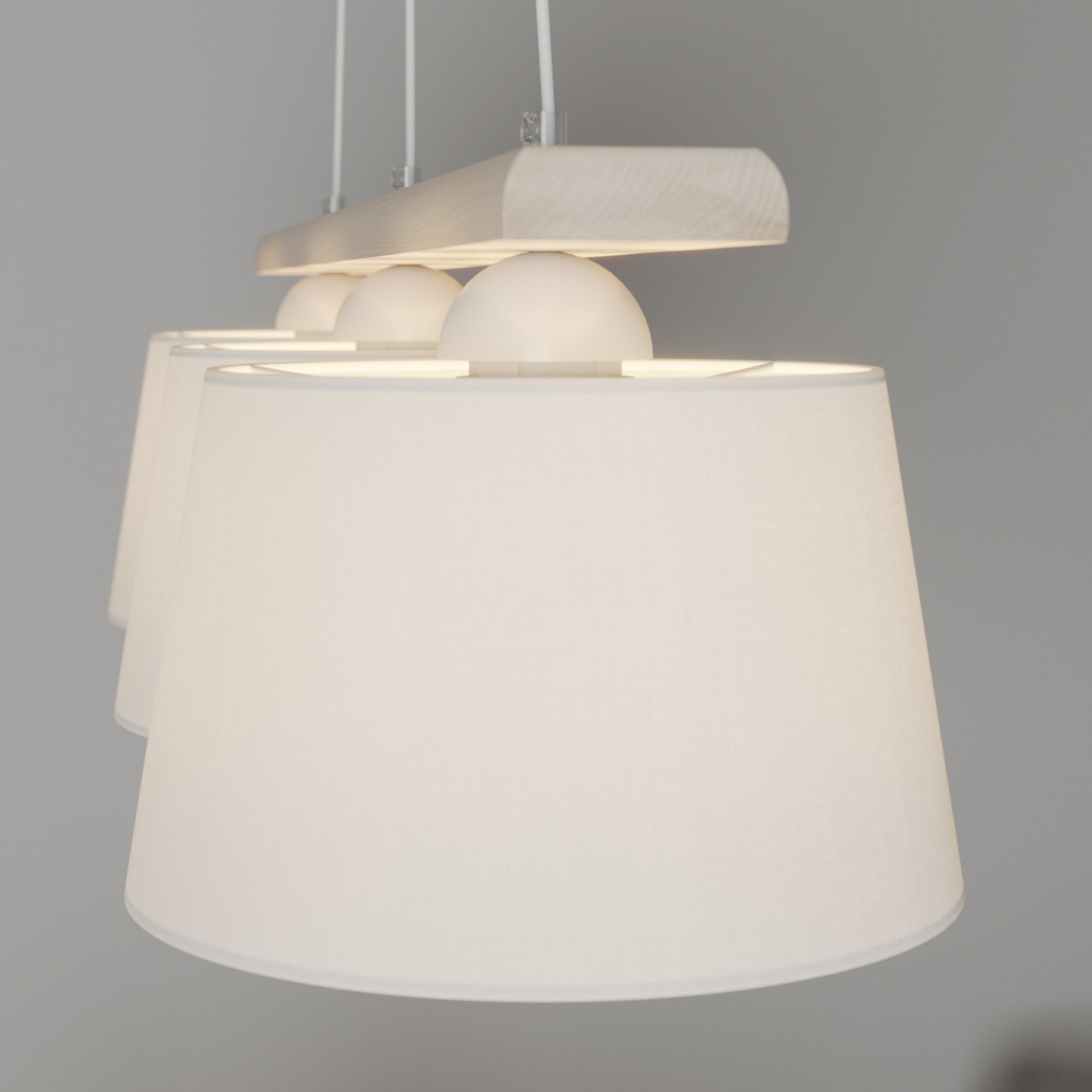 Lámpara colgante Sweden, 3 luces, blanco antiguo