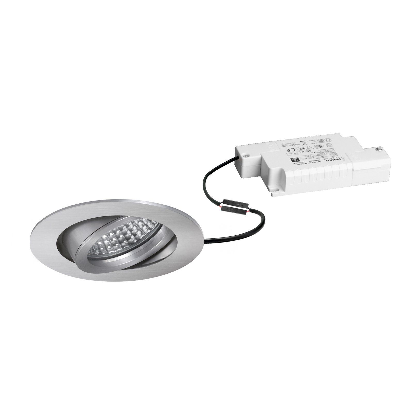 BRUMBERG LED recessed spotlight Tirrel-R, RC-dimmable, aluminium matt