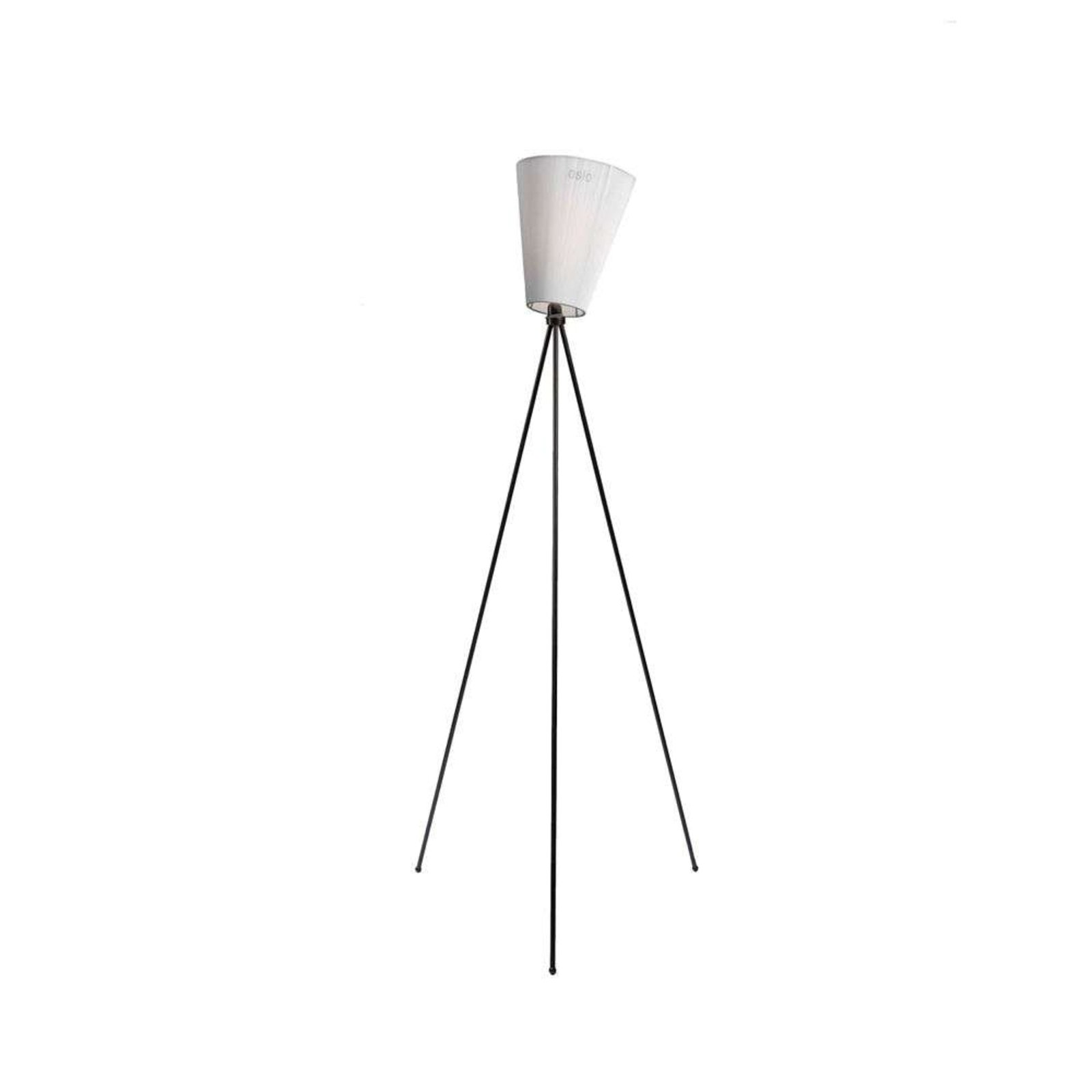 Oslo Wood Floor Lamp Black/White - Northern