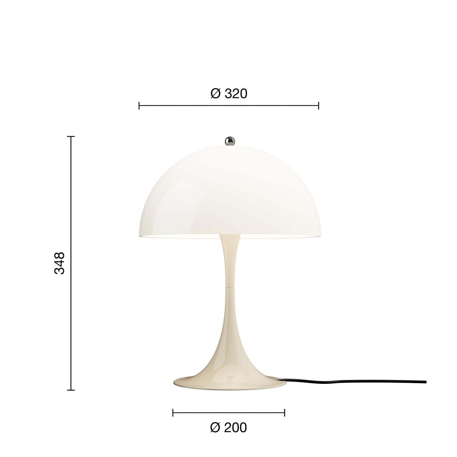 Tischlampe Panthella 320 beige Ø 32 cm E14 - Louis Poulsen