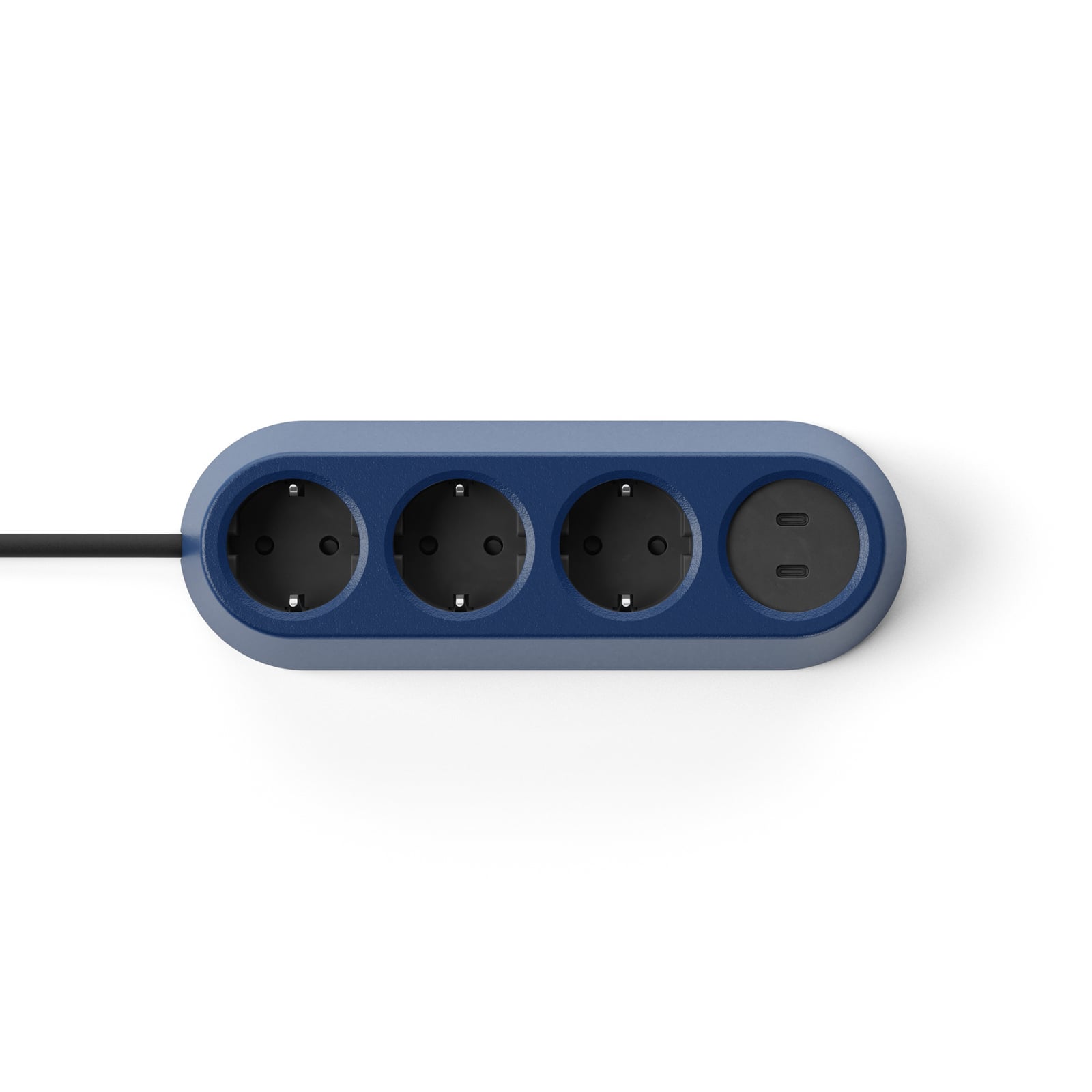 Prise NOMAD BLOCK bleue 3x type F + USB - Forming Function Prise NOMAD BLOCK bleue 3x type F + USB - Forming Function