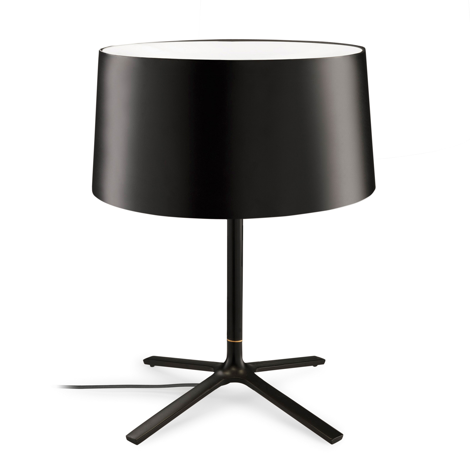 GROK Grok Hall table lamp with fabric lampshade, black, for Living / Dining Room, steel, fabric, PMMA, 18 W, energy efficiency: A++, H: 58.5 cm