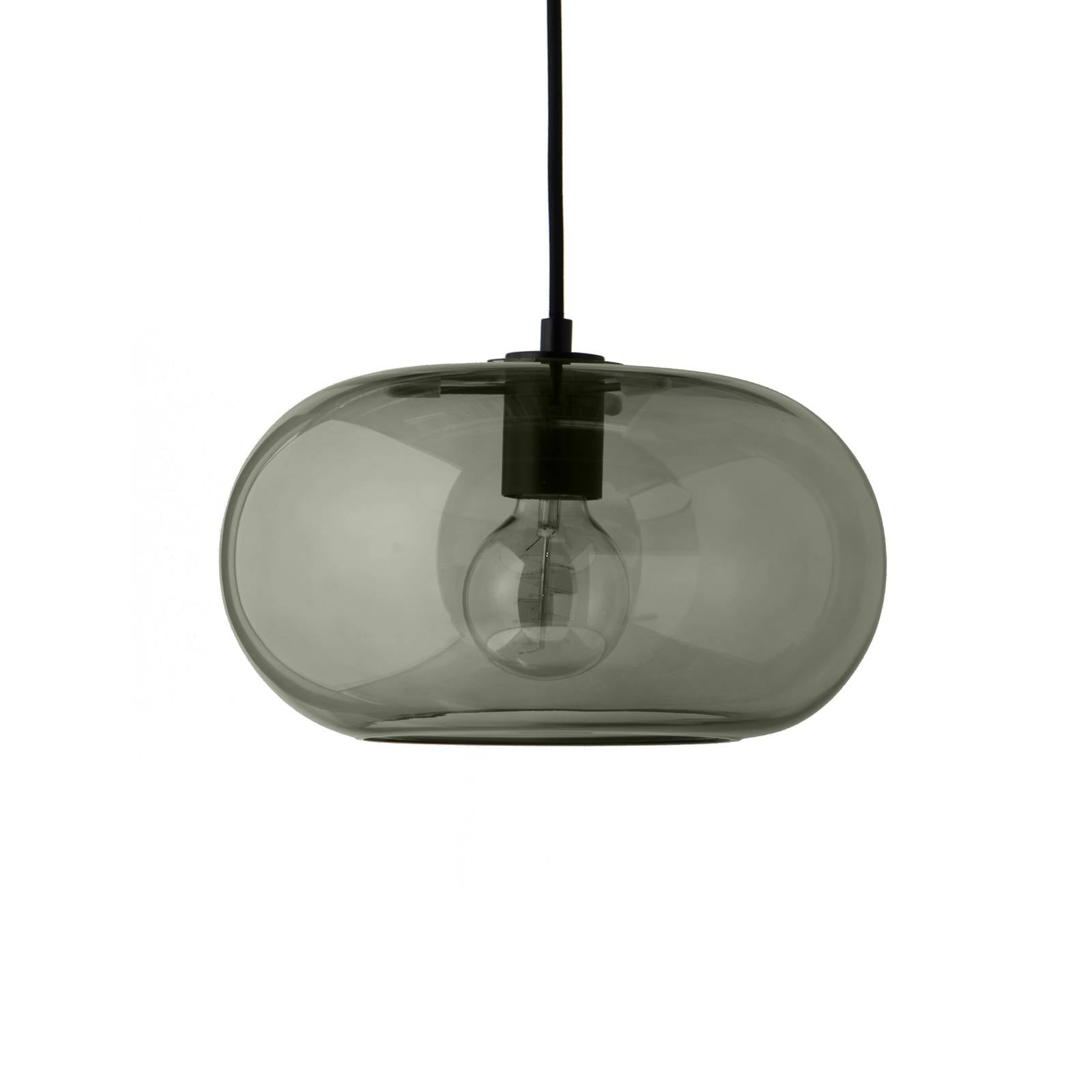Frandsen Kobe pendellampa Grönglas munblåst