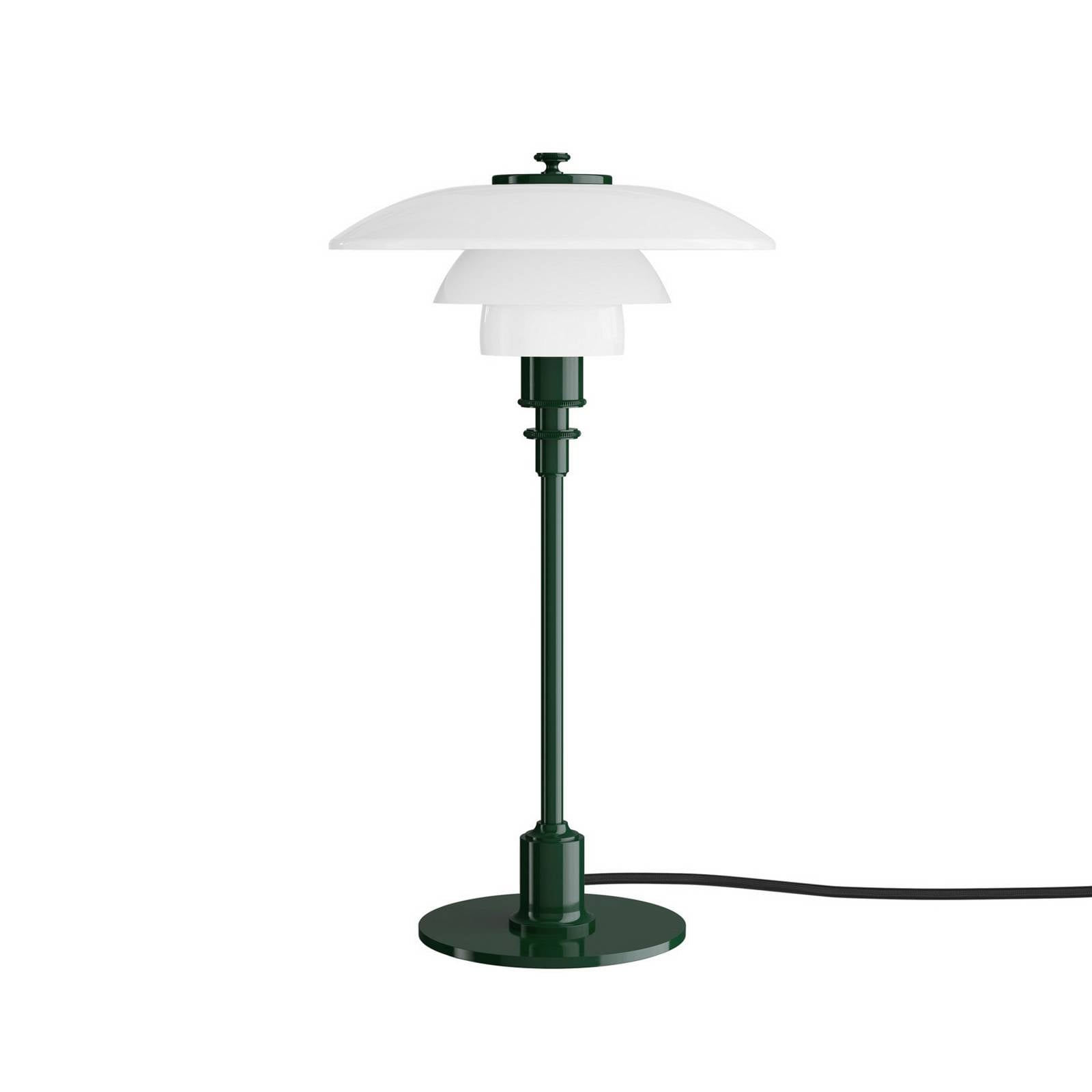 Louis Poulsen Tischlampe PH 2/1, dunkelgrün, Ø 20 cm