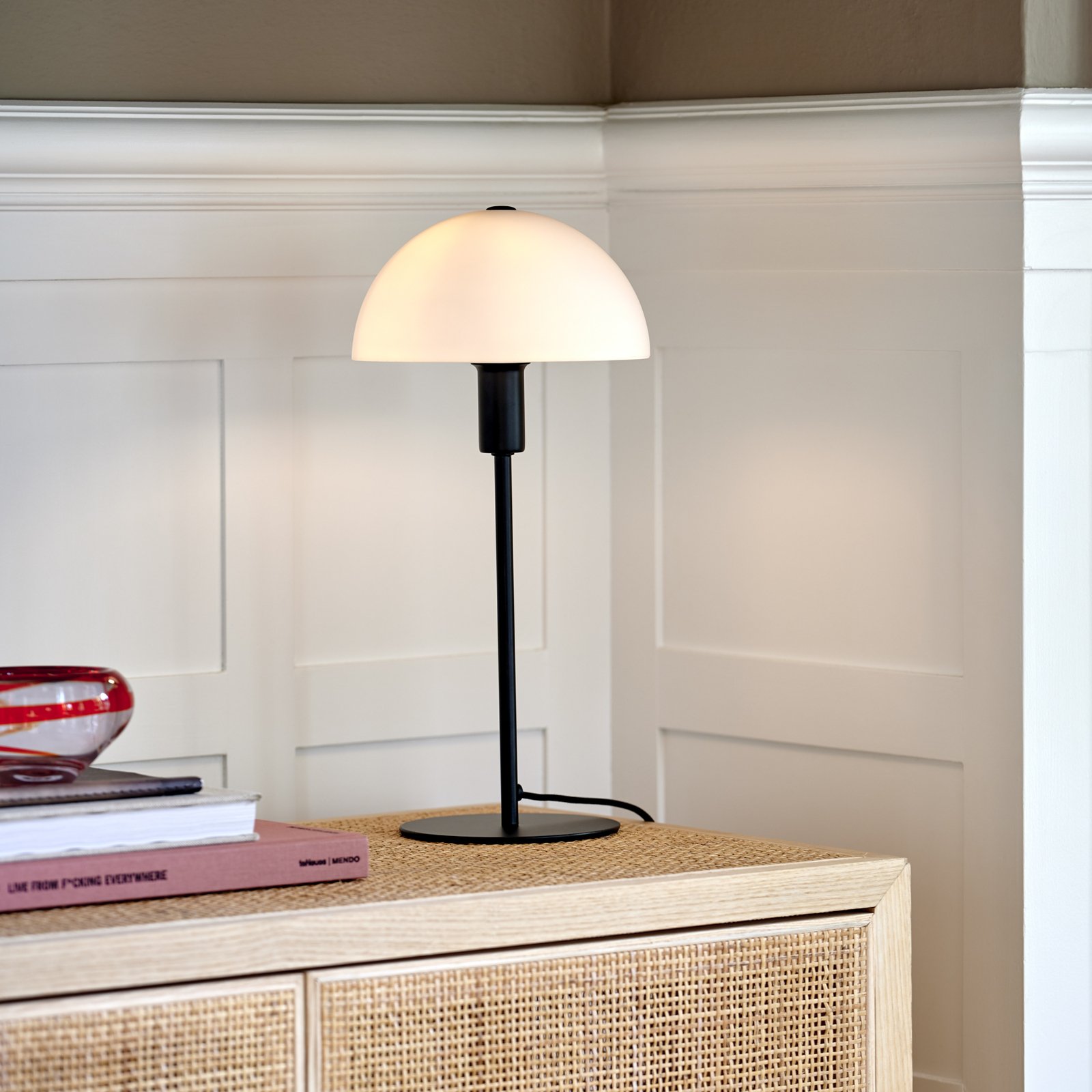 Ellen 20 Table Lamp Opal/Black - Nordlux