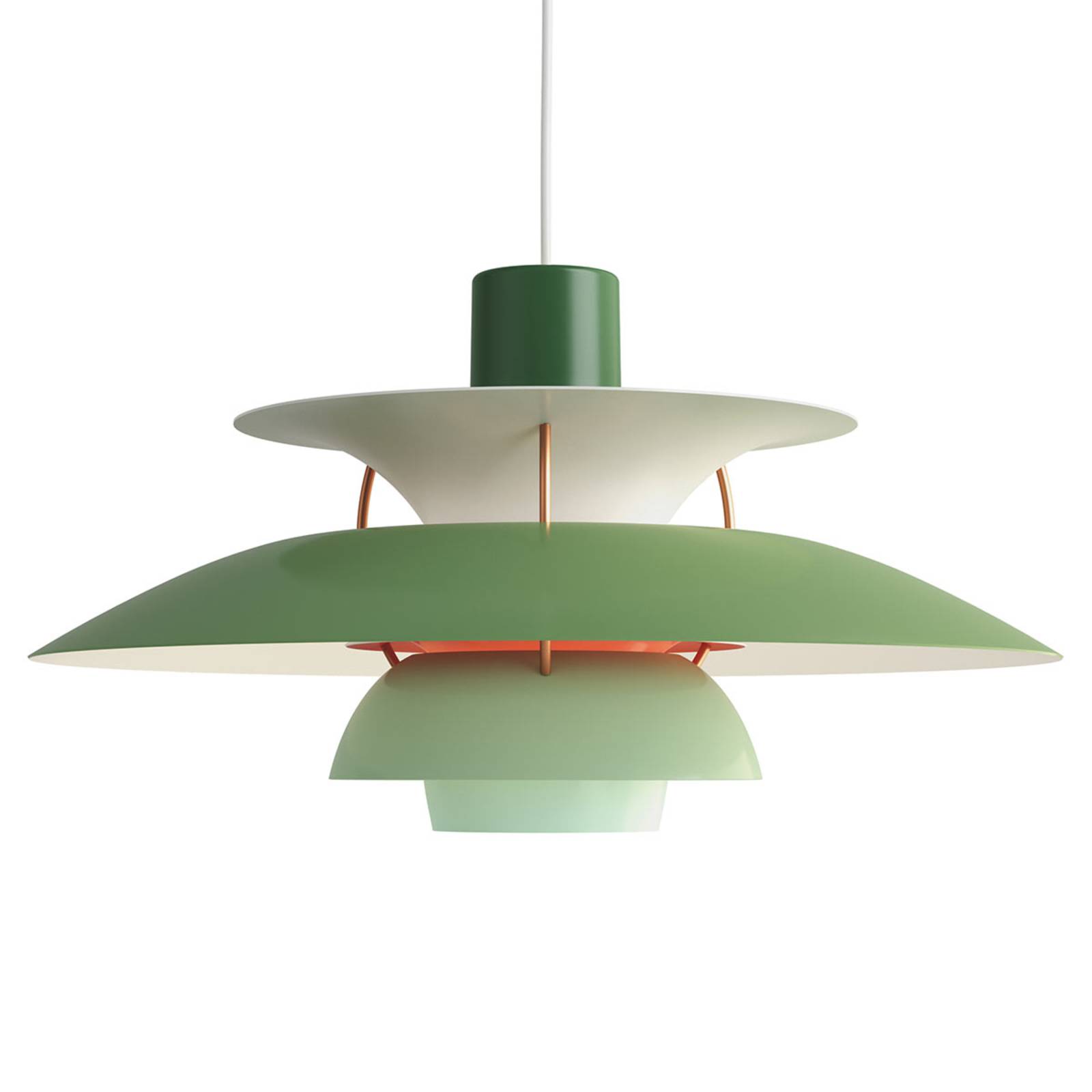 Louis poulsen ph 5, designer függő lámpa zöld