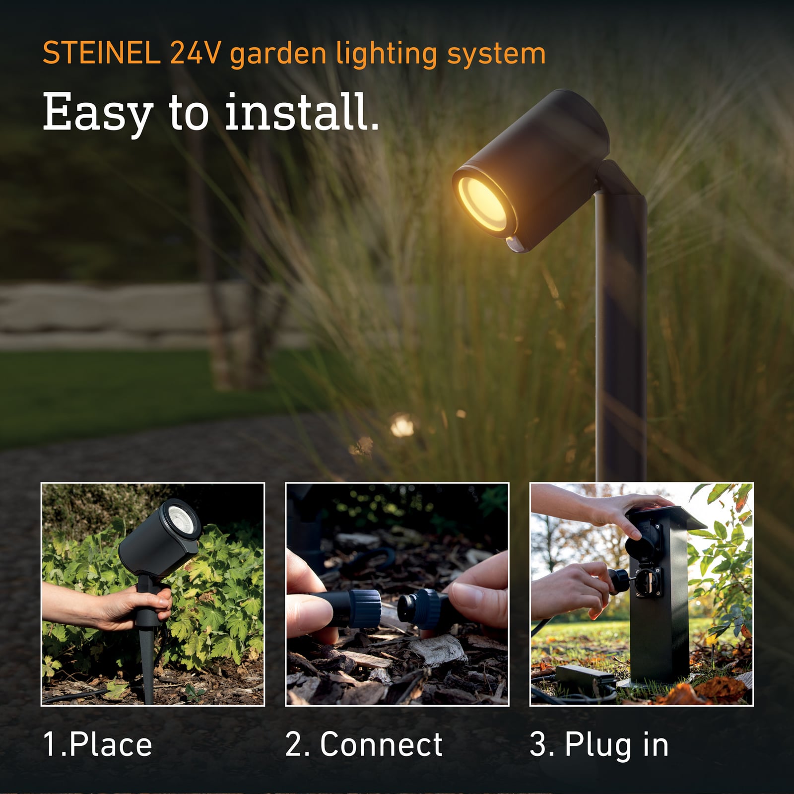 STEINEL LED лампа за цокъл Way SC Sensor, антрацит, IP65, RGBWW STEINEL LED лампа за цокъл Way SC Sensor, антрацит, IP65, RGBWW