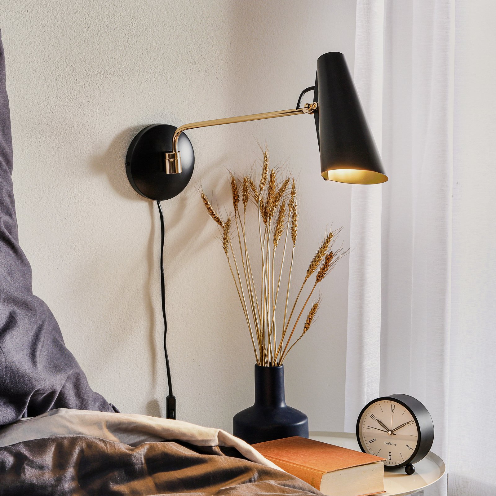 Birdy Wall Lamp Black/Brass - Northern