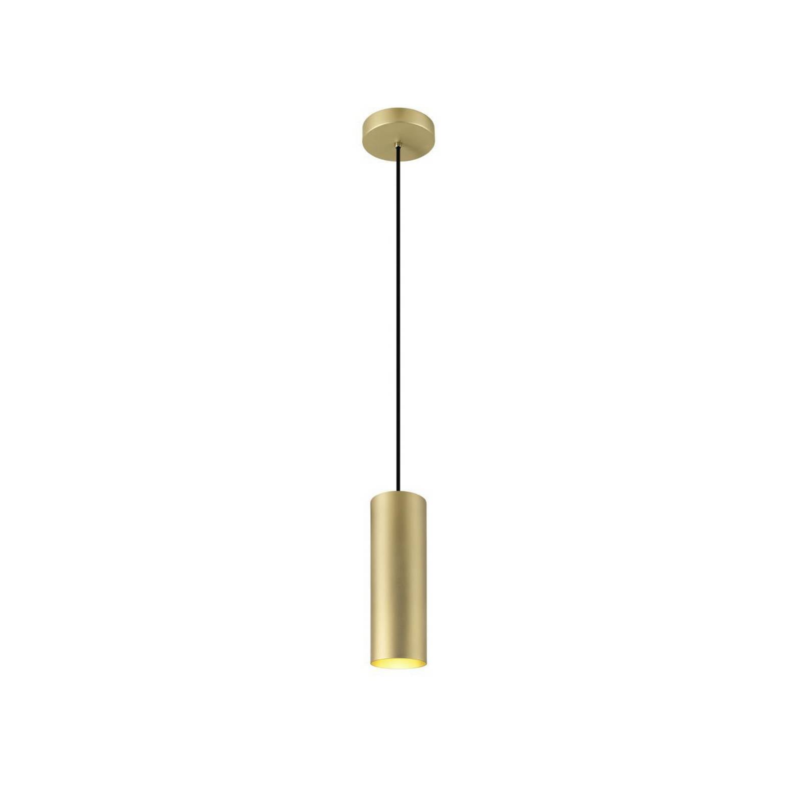 SLV Pendellampe Enola, goldfarben matt, Ø 10 cm, Metall