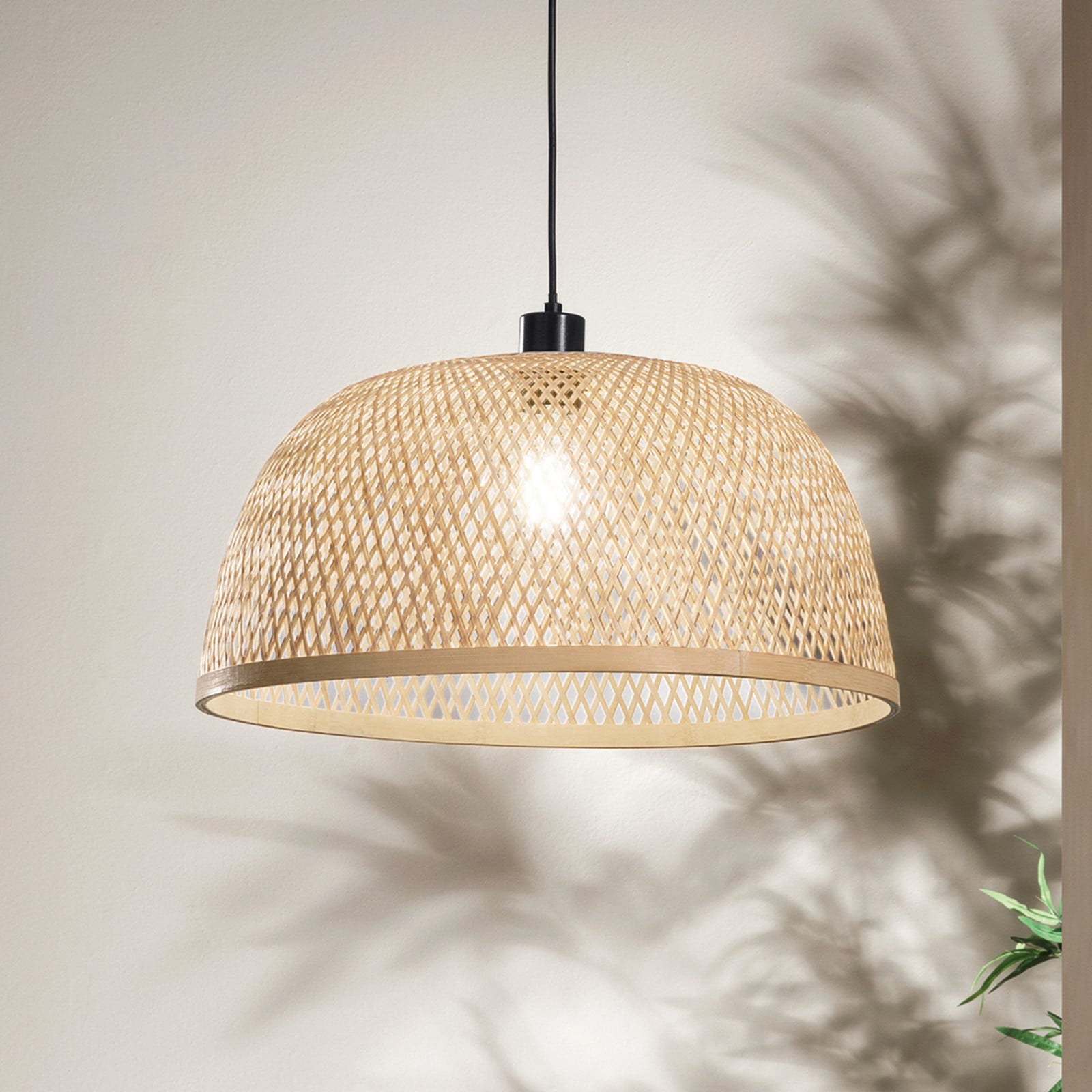 Luce Ambiente Design Lampă suspendată Bamboo maro Ø 48 cm bambus - Camera de zi / sufragerie