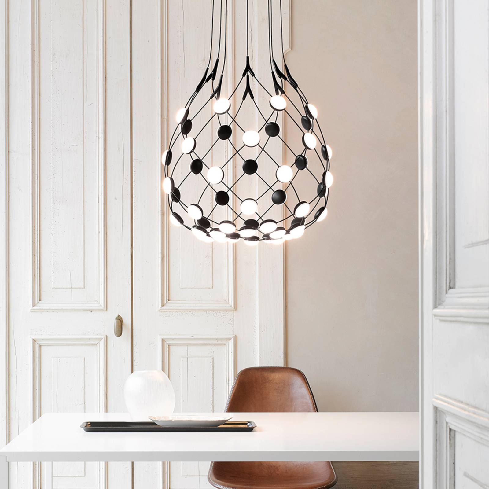 Luceplan Mesh lampa wisząca Ø 100cm Wireless 3m