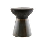 Sgabello HDPablo, verde/marrone, altezza 43 cm, ceramica - House Doctor