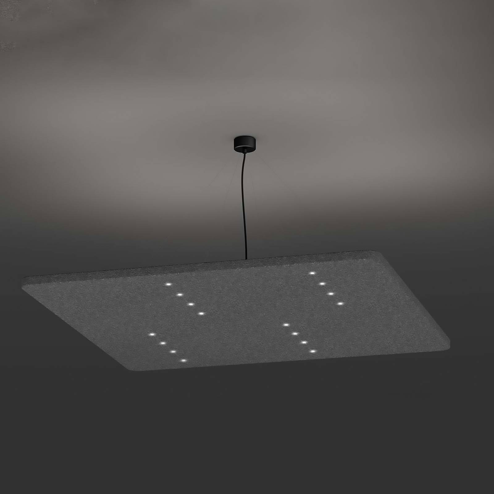 Image of LED-Works Austria LEDWORKS Sono-LED Square 16 suspendu 930 38° gris 