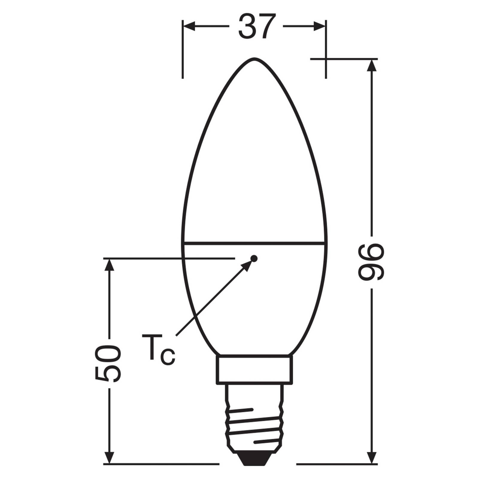 OSRAM żarówka LED świeczka opal E14 4,9W 827 3-pak