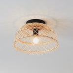 Plafonnier Ausnby avec bois tressé, naturel