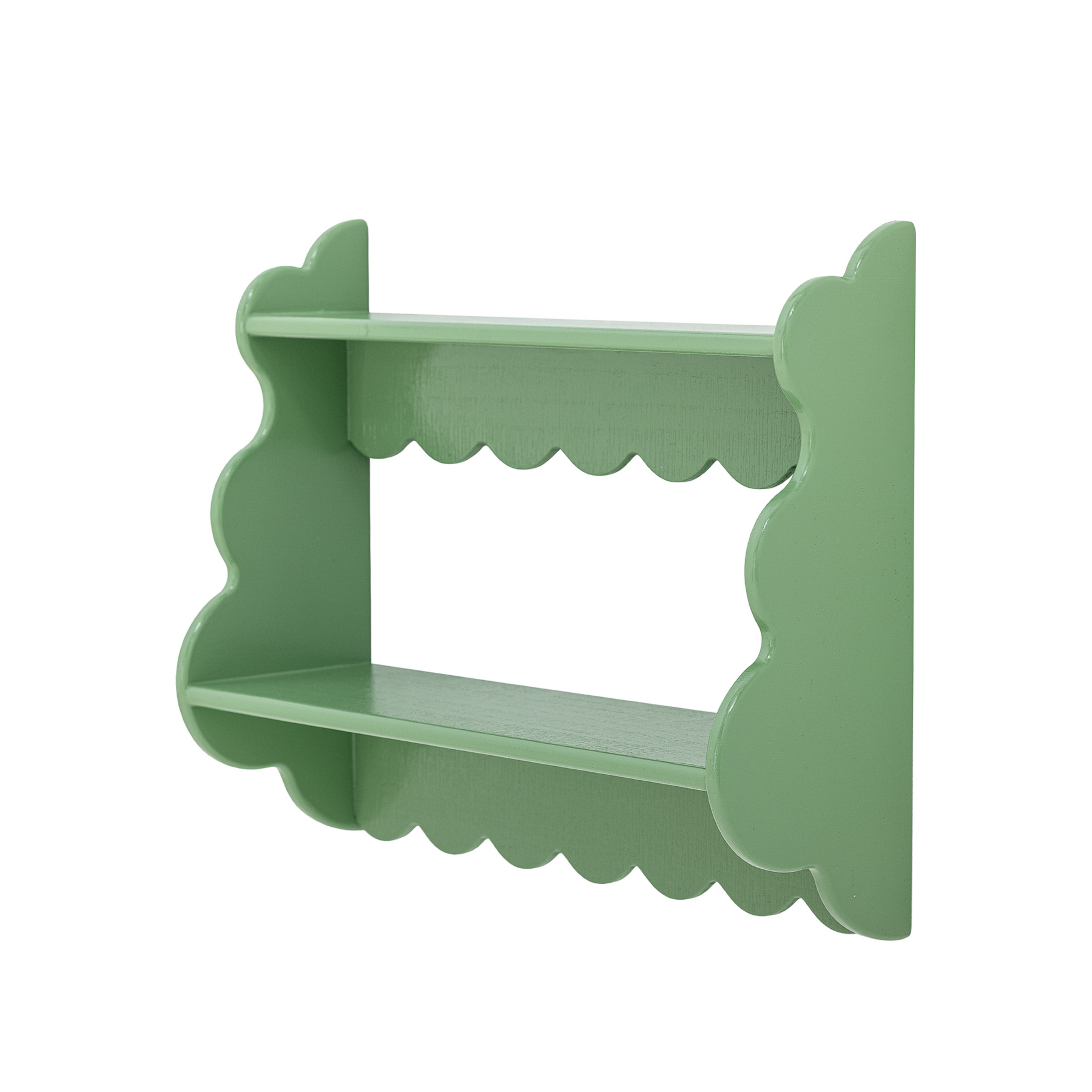 Salla wall shelf, green, height 41cm, fir wood - Bloomingville