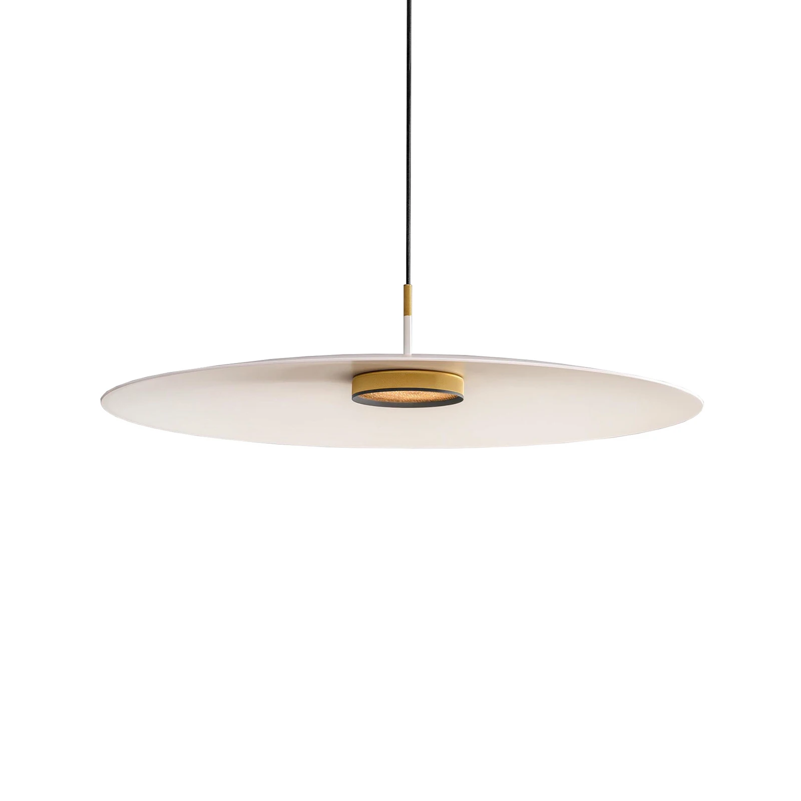 OLEV Overfly plus LED-Hängelampe weiß/gold Ø 75cm