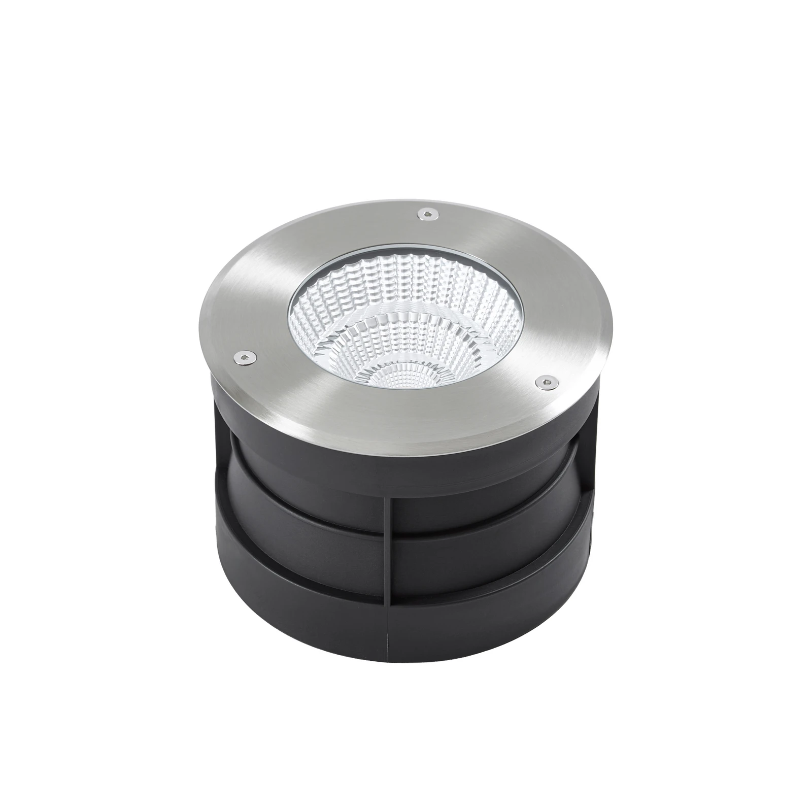 Arcchio LED-Bodeneinbauspot Thentos, Ø 18 cm 60° nickel IP67