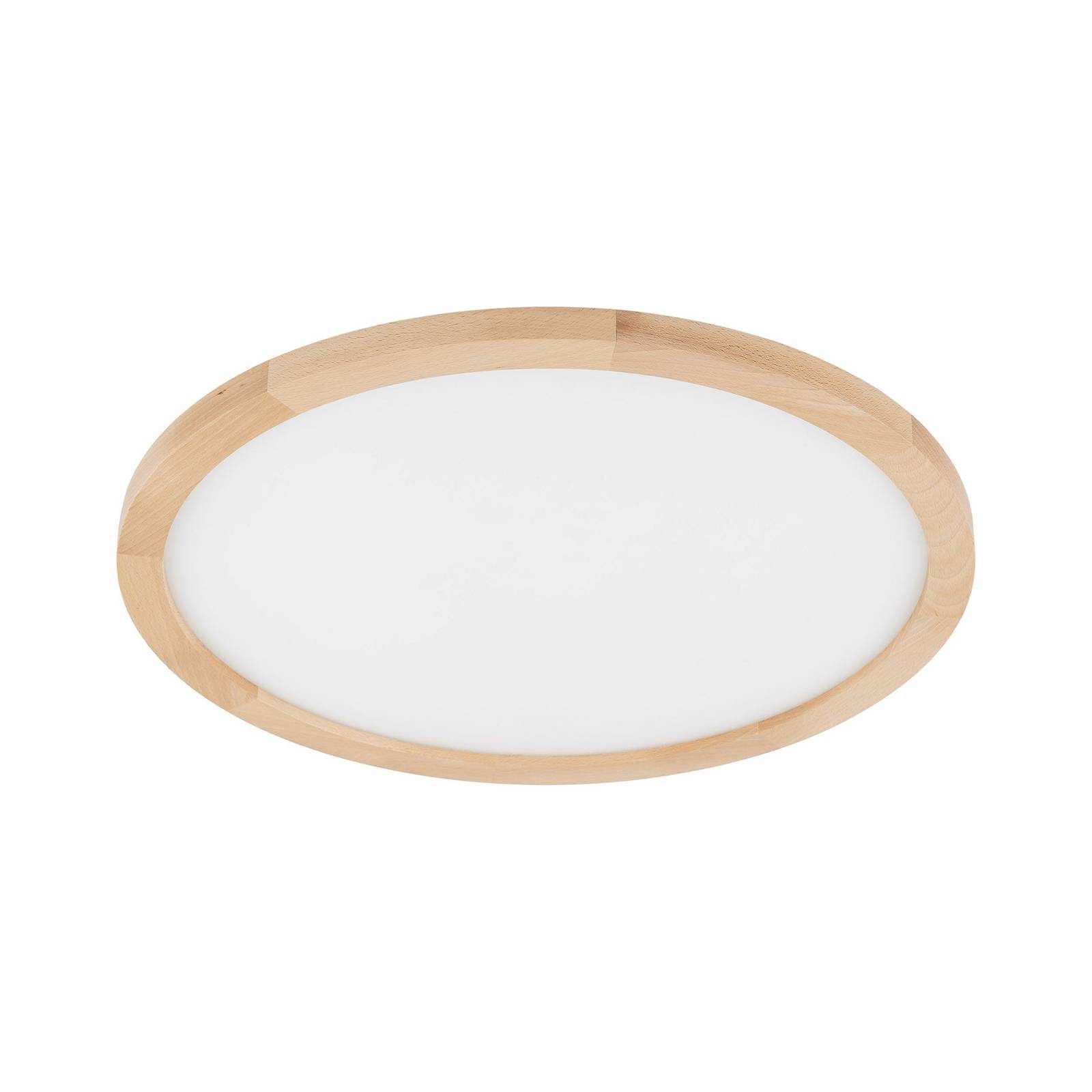 TK Lighting Aqua LED paneel, beuken, Ø 52,5 cm, 45 W voor Badkamer - modern - hout licht - plafond rond