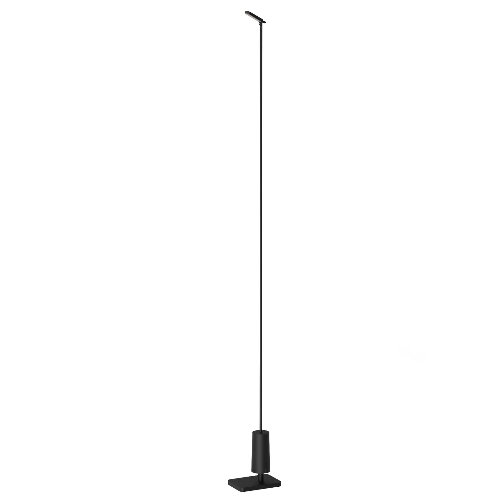 Luceplan LED ceļa lampa Flia, 75 cm augsta, melna, plastmasa