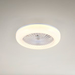 LED-tuuletin Mora, DC, hiljainen, Ø 45 cm, CCT, kaukosäädin