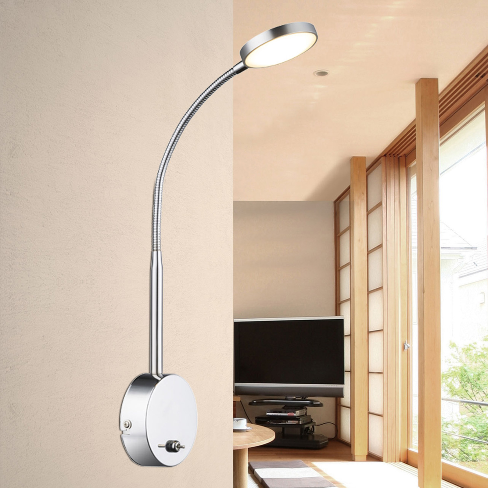 Lámpara de pared Serin de aluminio con LED