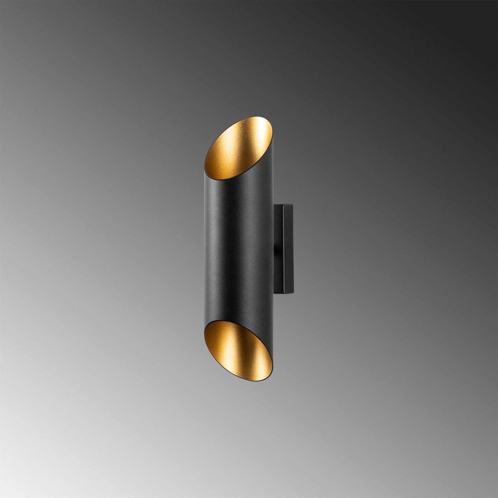 Cut 11810 wall light, black, metal, height 30 cm, up/down