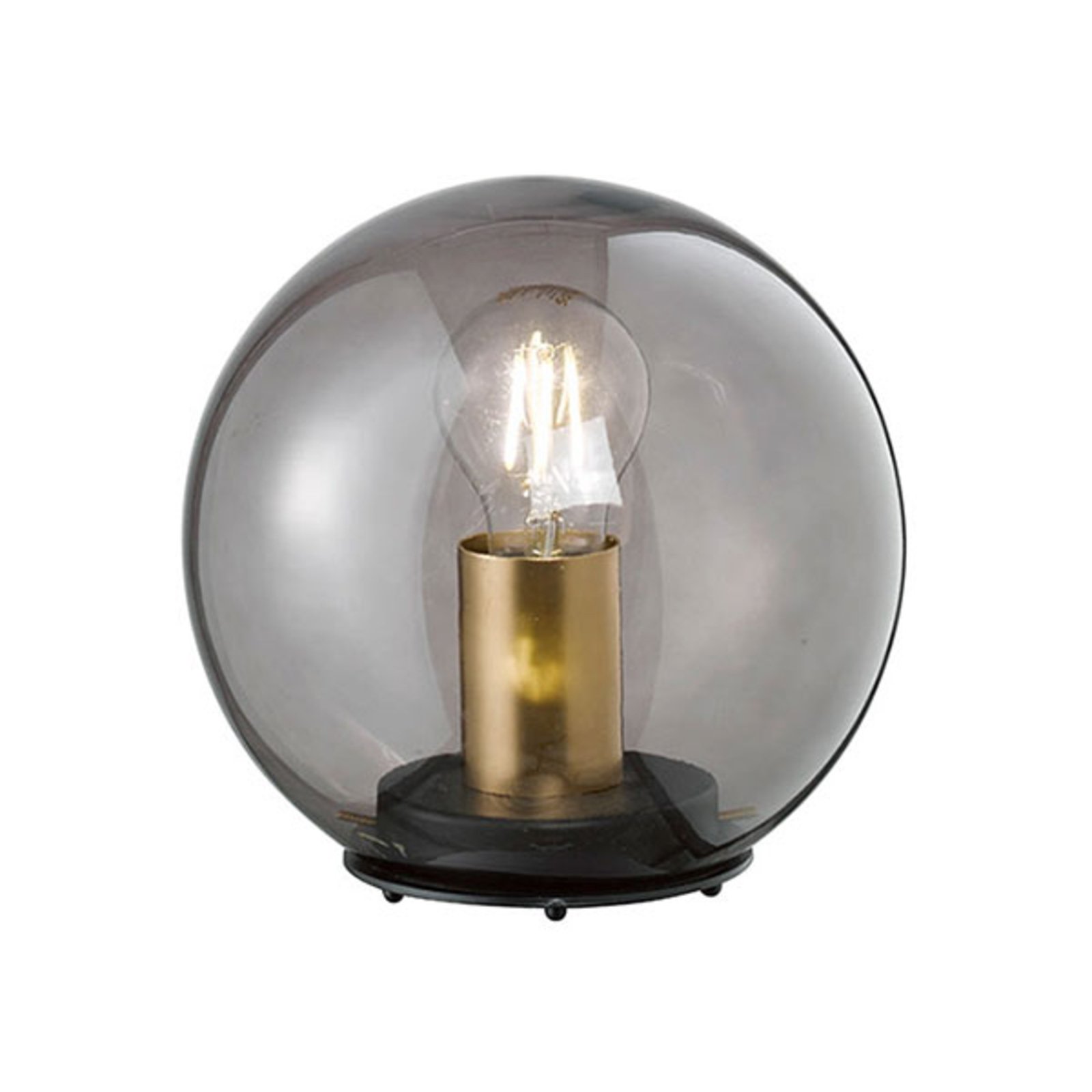 Lampe à poser Dini abat-jour sphère verre, 20 cm