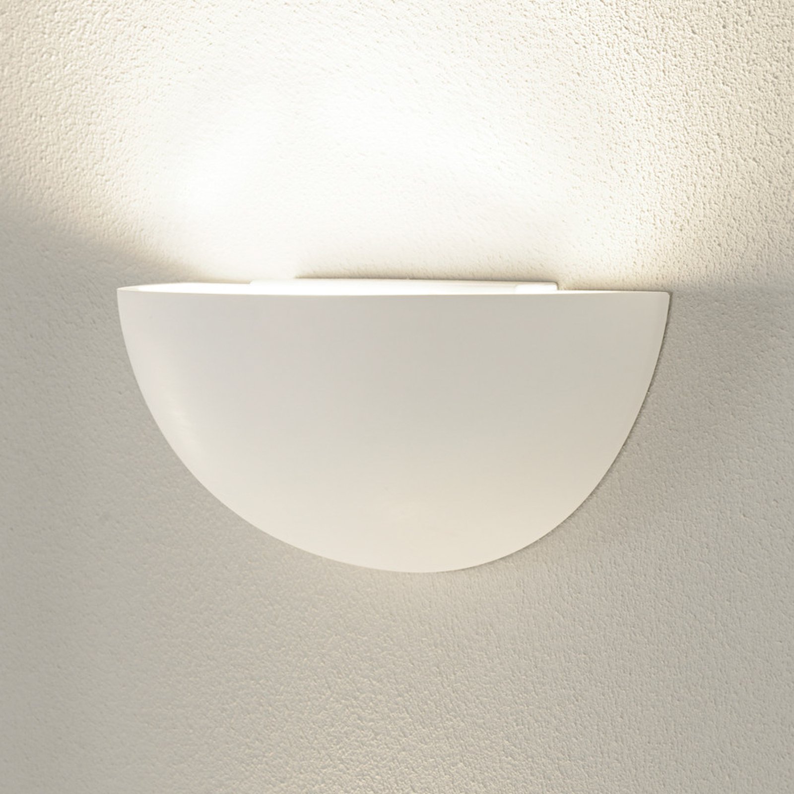 SLV Plastra 101 sienas lampa, balta, apmetums, platums 14 cm