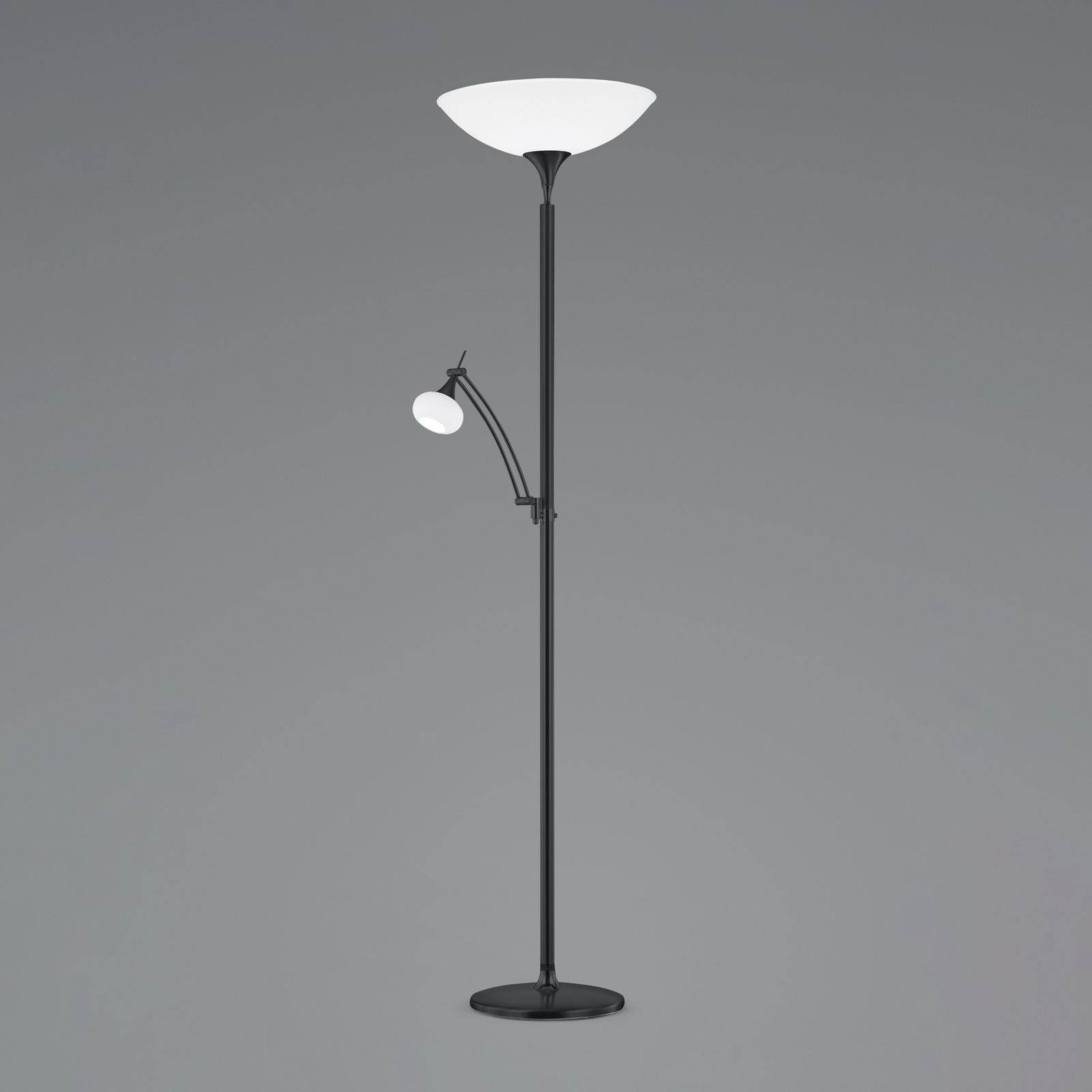 BANKAMP Opera lampadaire LED, bras liseuse, noir