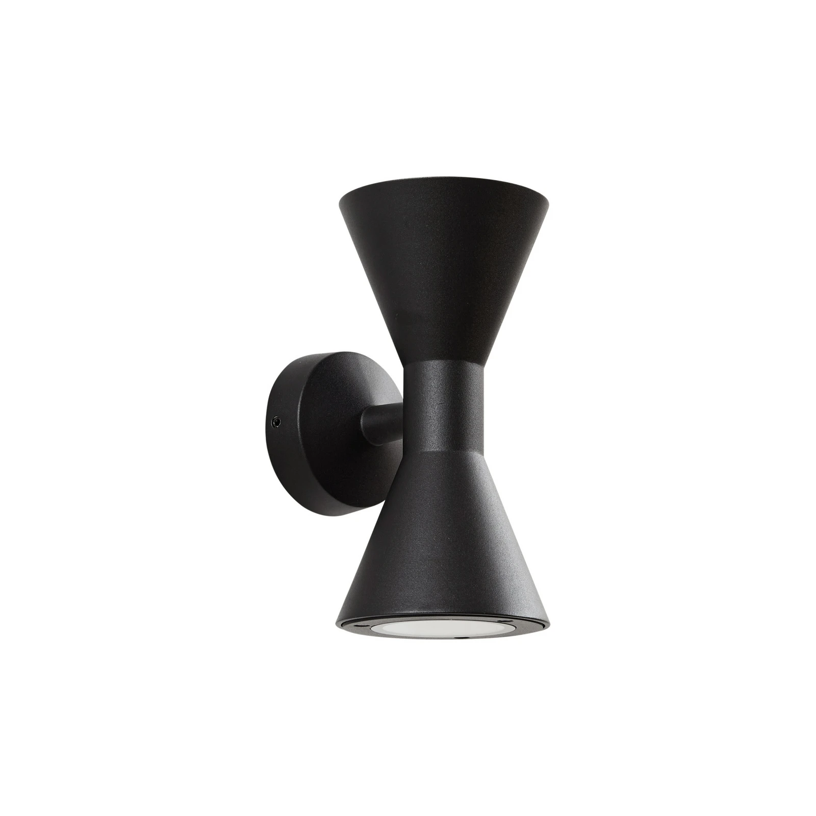 Candeeiro de parede exterior Lucande Xalor, preta, IP65, metal, GU10
