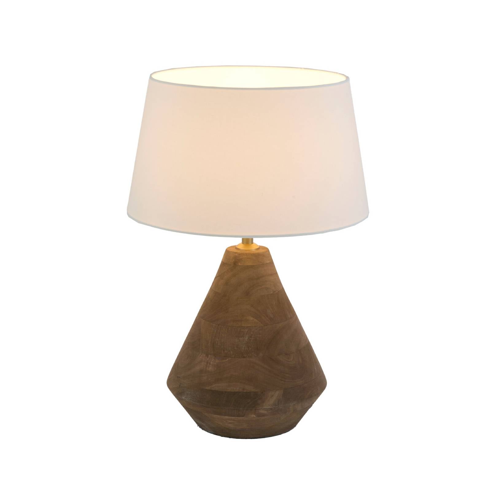 Tischleuchte CAPANNE, natur/écru, Höhe 37 cm, Mangoholz, E27