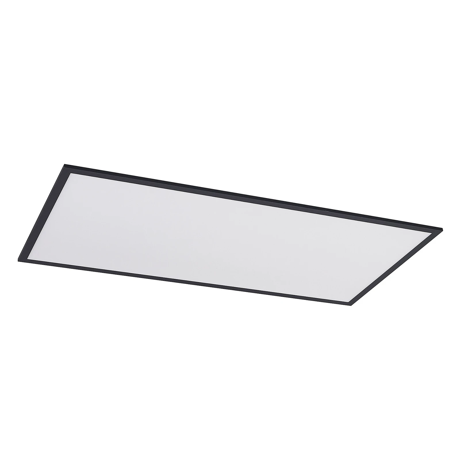 Lindby Panel LED Nelios, 120 x 60 cm, 4000K, negro, metal