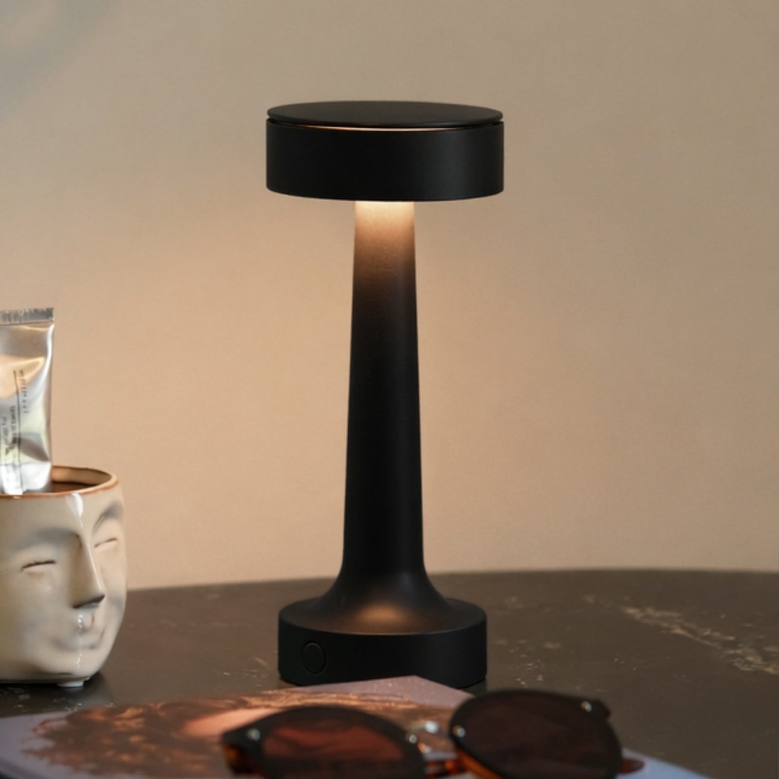 Buddy T1 Portable Lampe de Table Matt Black - Antidark - Chambre à coucher - Aluminium