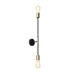 Wandleuchte Ilia, schwarz/gold, zweiflammig