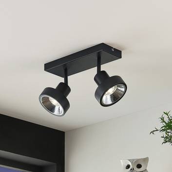 Lindby Ignacio plafondlamp 2-lamps zwart