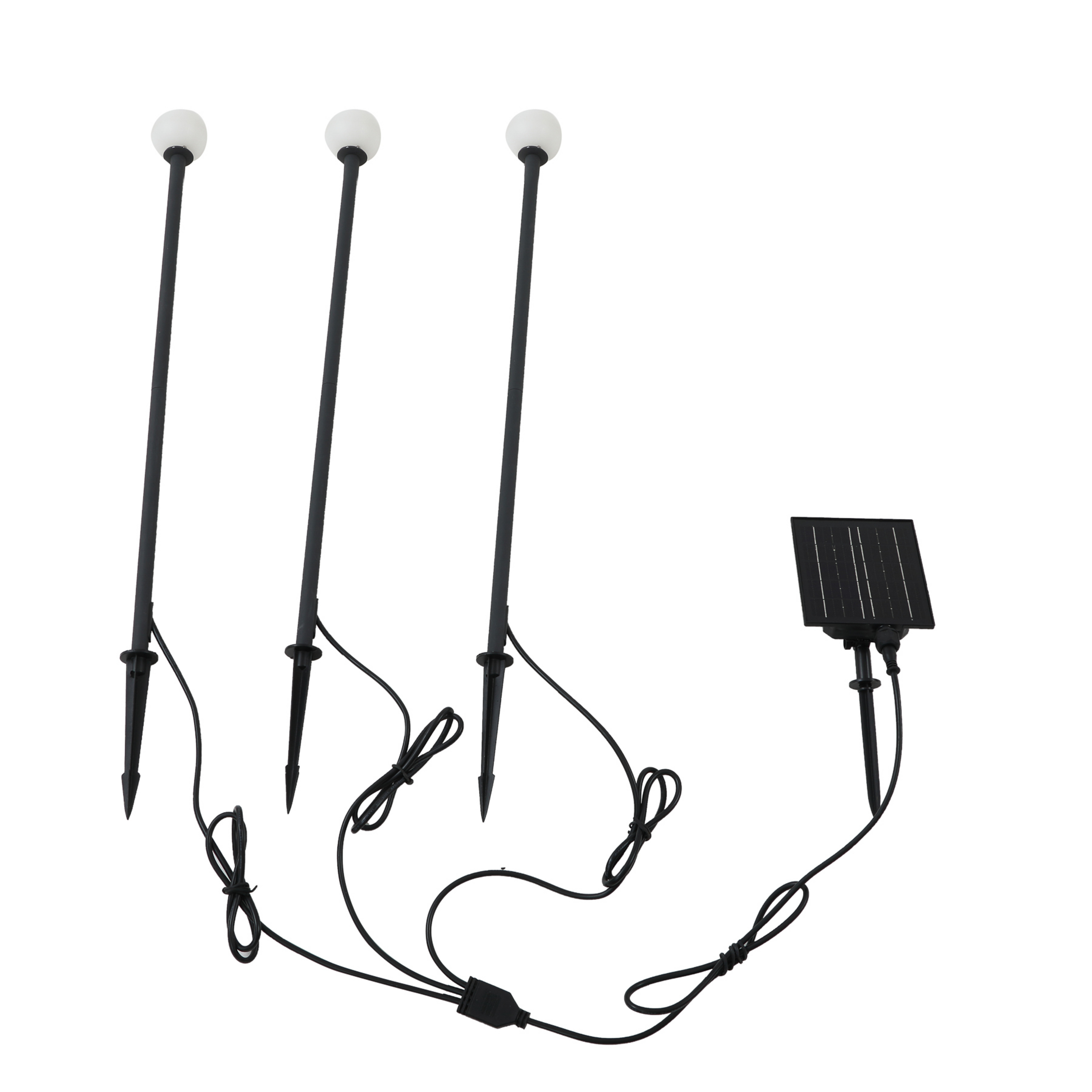 Freydis Lampa z ogniwem słonecznym w/Kołek uziemiający 3 pcs. Czarny - Lindby