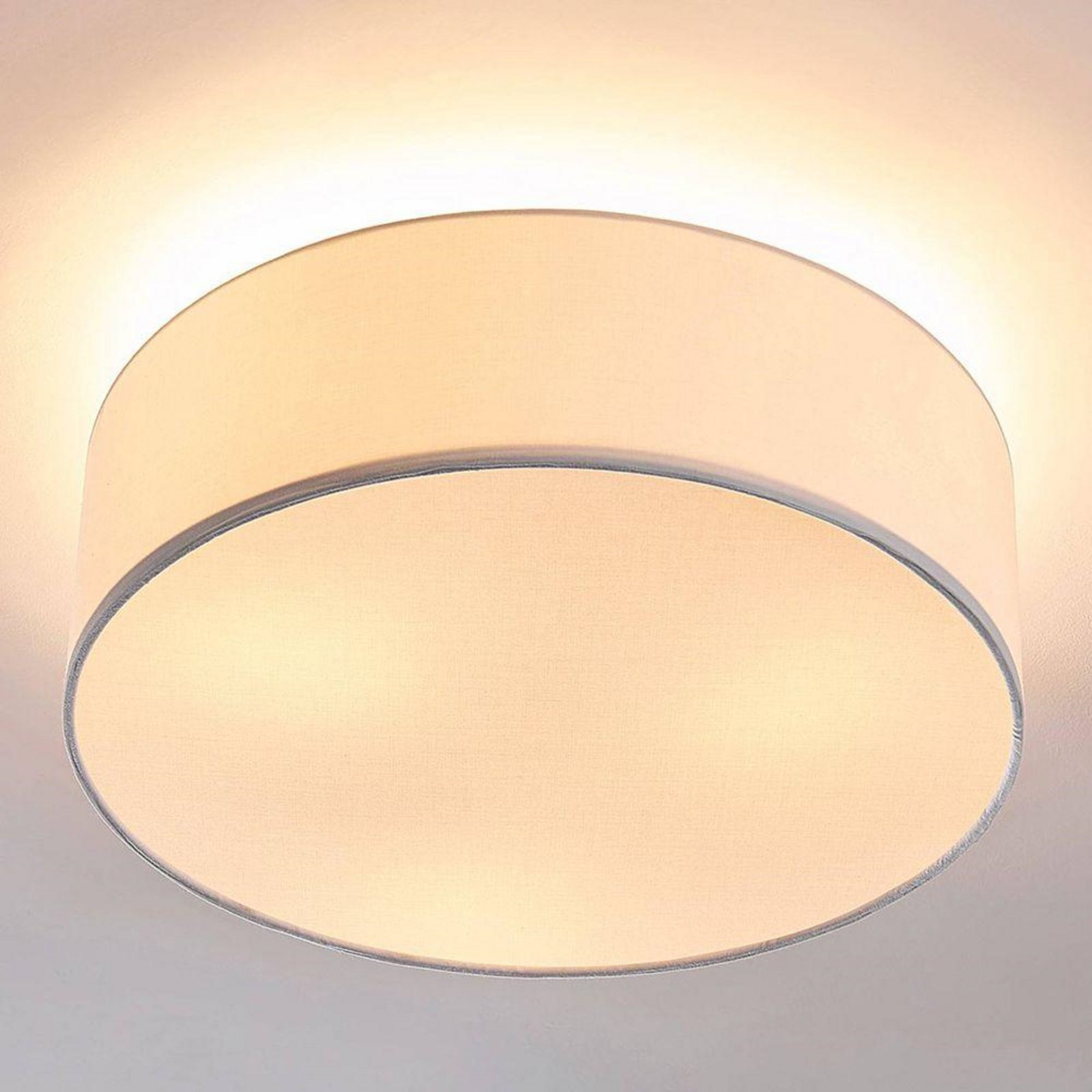 Sebatin Stropné Lampa Ø40 Cream/White/Nickel - Lindby