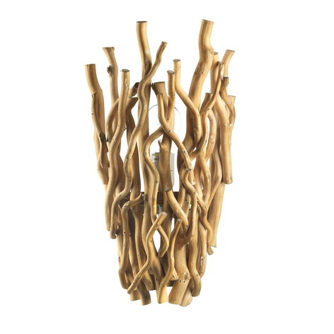 Wandleuchte Agar mit Schirm aus Holz