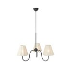 Candeeiro suspenso Veya, bege, linho, Ø 90 cm, E14