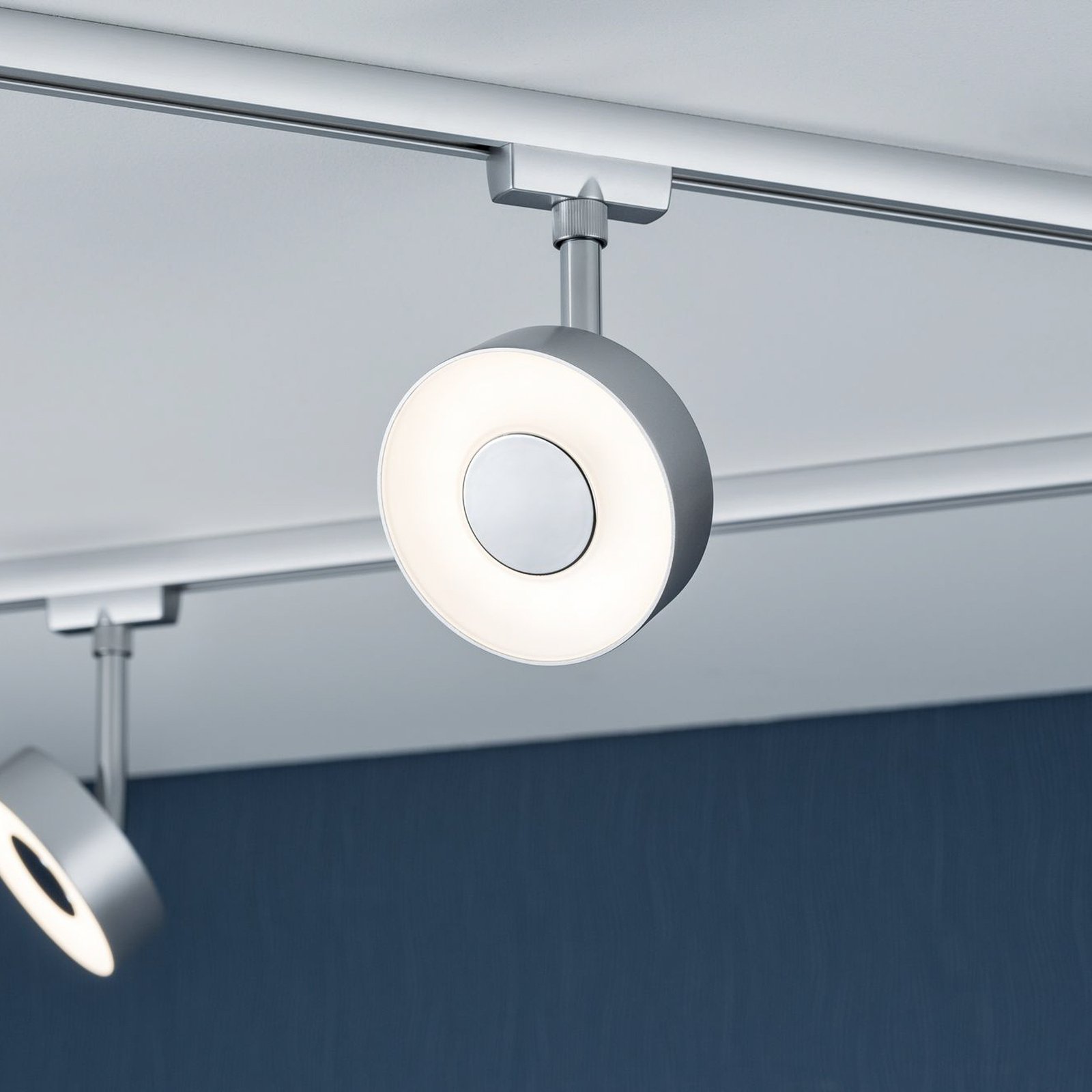 Paulmann URail Circle LED spot white switch chroom